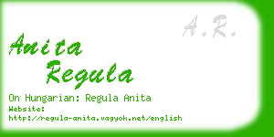 anita regula business card